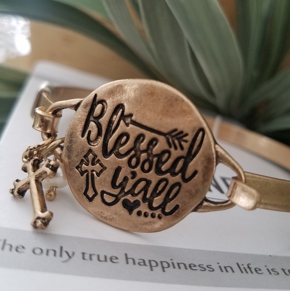 NWT brand new Tarnished gold cross braclet - Picture 2 of 5